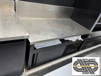 Meuble inox bas 1m50 / support machines | Gamme 800 | finition noire résistante