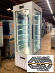 Vitrine verticale 4 faces vitrées négative ventilée ISOTECH blanche de 2022