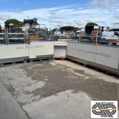 Comptoir en angle 4m45 & 4m75  pour magasin boulangerie - pâtisserie & chocolats