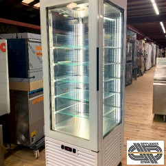 Vitrine verticale 4 faces vitrées négative ventilée ISOTECH blanche de 2022