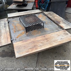 (x3) Braséros/BBQ/planchas au feu de bois – Warm par « Manufacture du Parc »