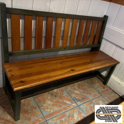 Assortiment de 4 bancs rustiques 1m45 en bois 