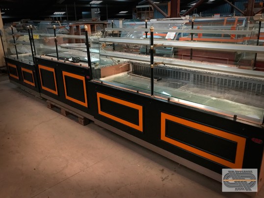 vitrines rétro vintage boulangerie patisserie sandwichs snacking fiable et pas cher thème couleur orange et noir