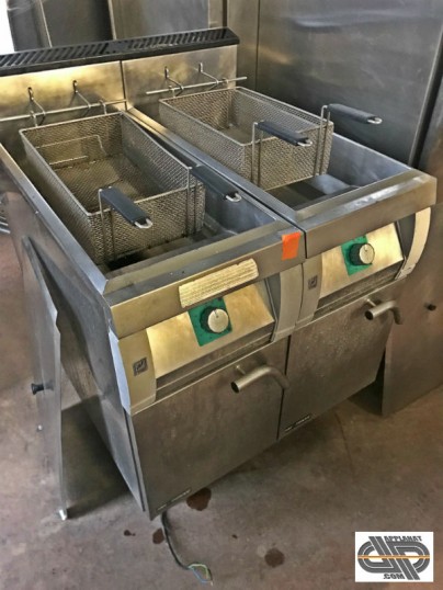 Ensemble friteuses 25 + 25 litres GAZ 21kW sur coffre - THIRODE FR25 G