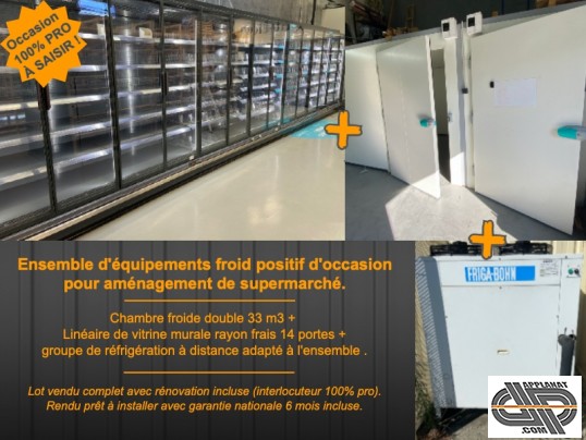 Matériel de supermarché , liquidation de lot d'occasion