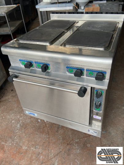 Fourneau professionnel électriques à 4 plaques chauffantes carrées 30 cm 4 kW