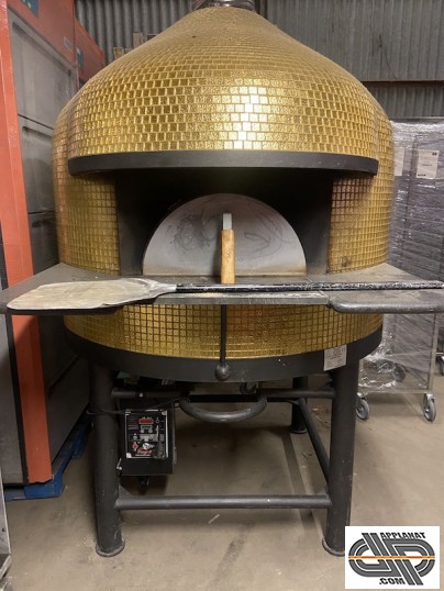 Four pizza traditionnel d'occasion Stefano Ferrara Forni Somma SG 110 avec mozaïque dorée