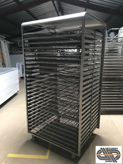 chariot inox avec grilles en inox