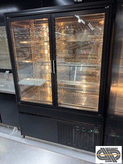 Armoire maturation viande d'occasion a deux portes vitrées et aménagement intérieur tout inox
