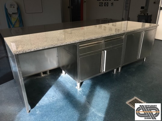 table inox de laboratoire alimentaire 300cm