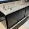 Meuble inox pro  1m85 - gamme 800 - peint noir & lave-mains intégré 