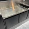 Meuble inox support billot 1m10 sur placard inox fermé noir gamme 650  (billot non compris)